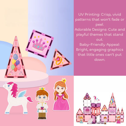 3D Stained-Glass Magnetic Building Tiles