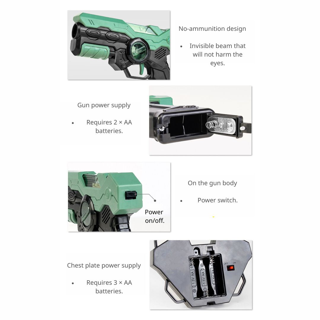 2-Player Laser Tag Blaster Set