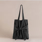 Bowknot Canvas Shoulder Bag