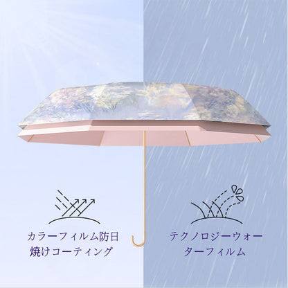 金フックプリント日傘