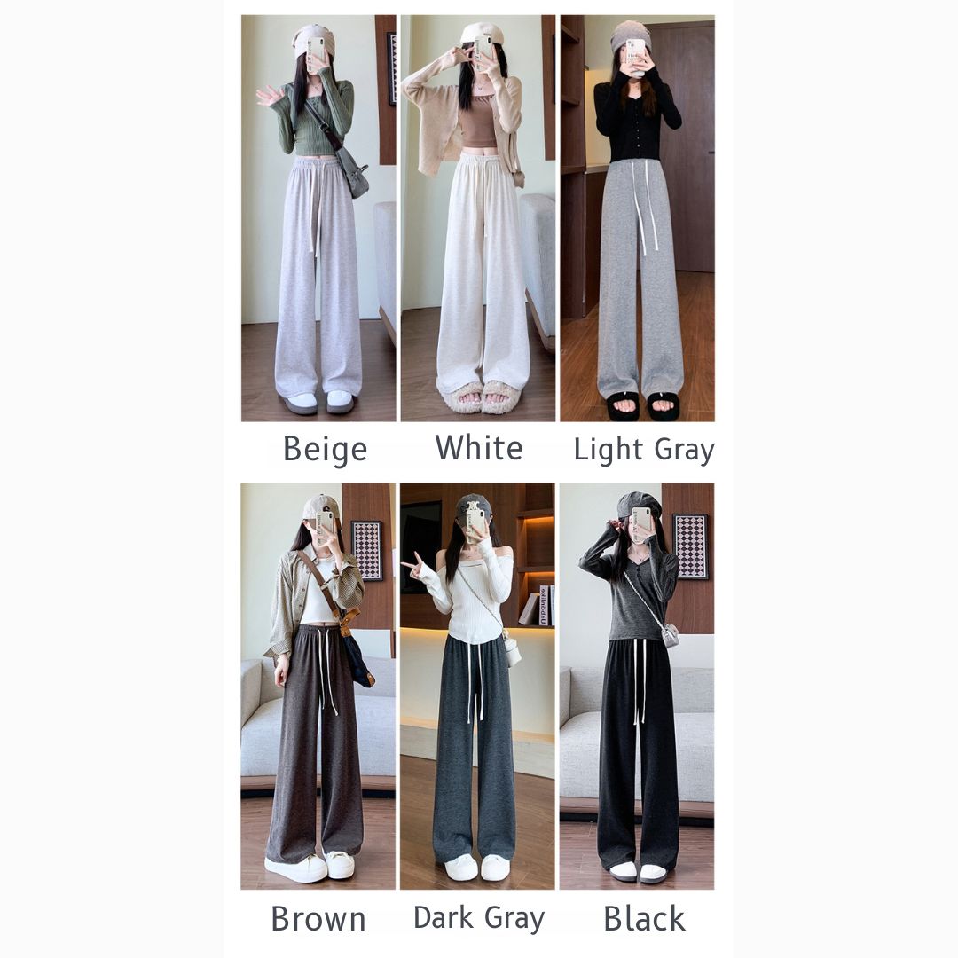 High-Waisted Loose Straight-Leg Casual Pants for Fall