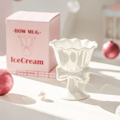 Dreamy Bow Porcelain Ice Cream Dessert Cup