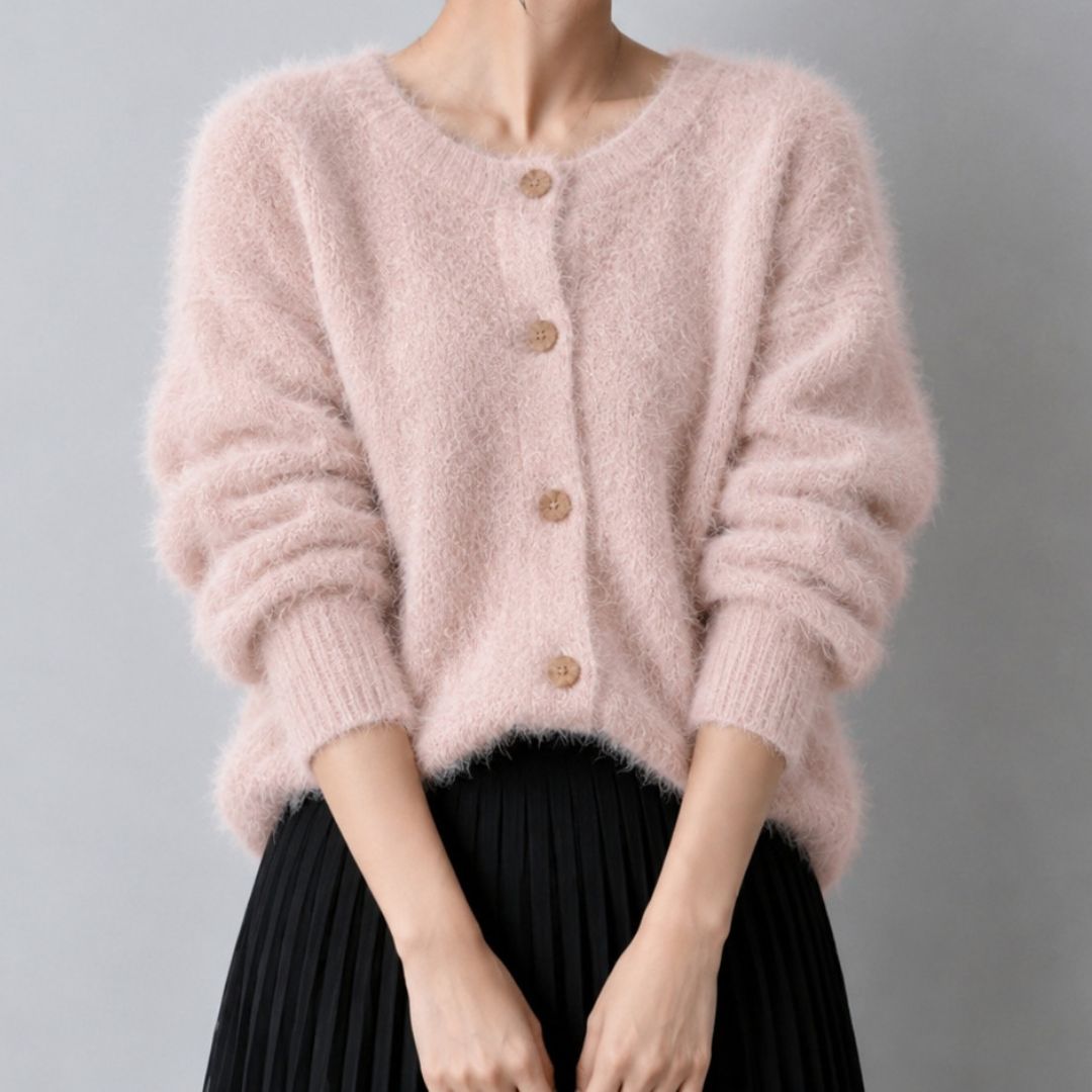 Japanese Style Cozy Fleece Open Front Cardigan