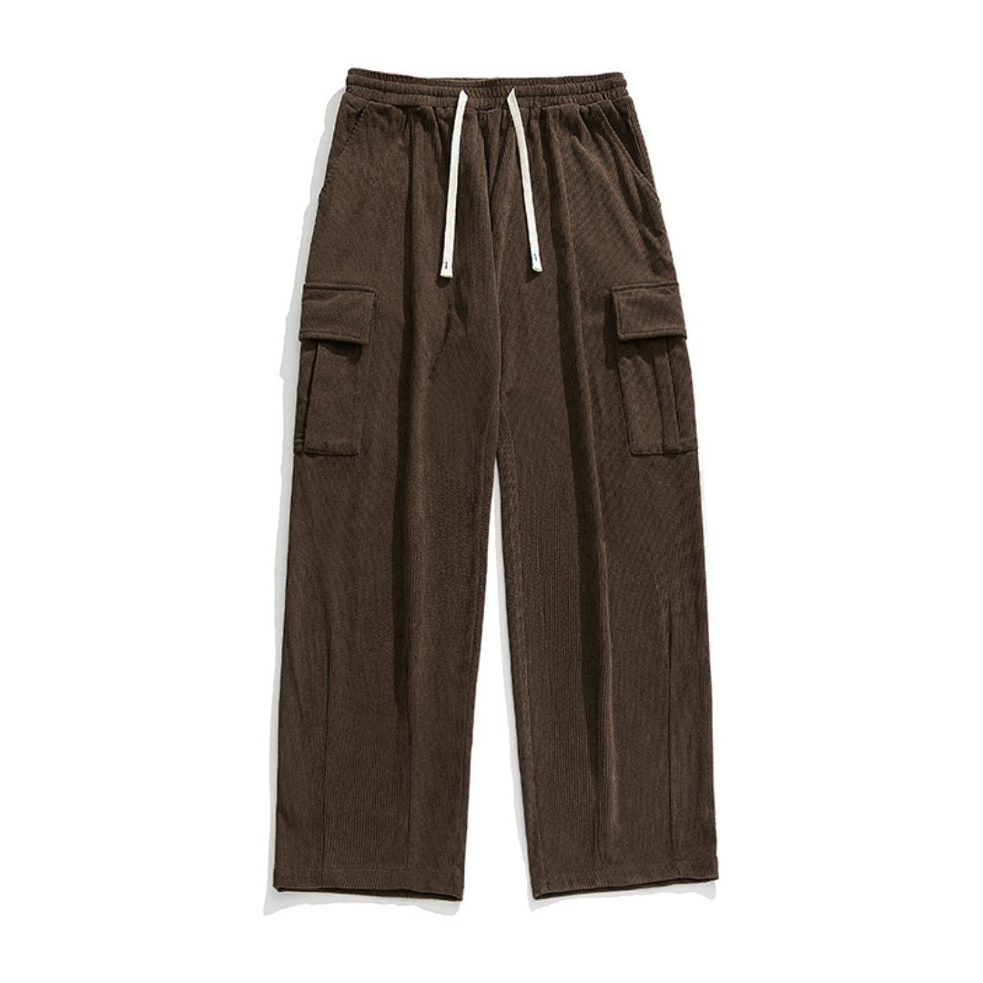 Corduroy Relaxed-Fit Cargo Pants