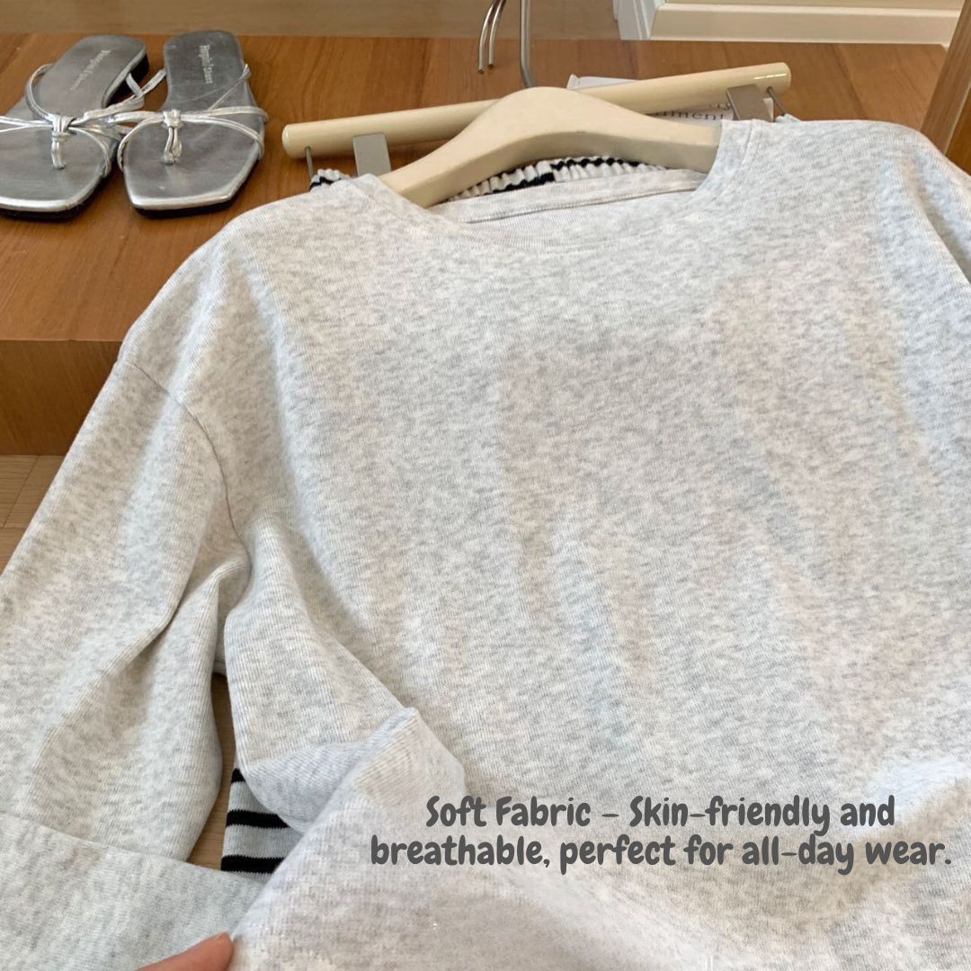 條紋舒適套裝居家服