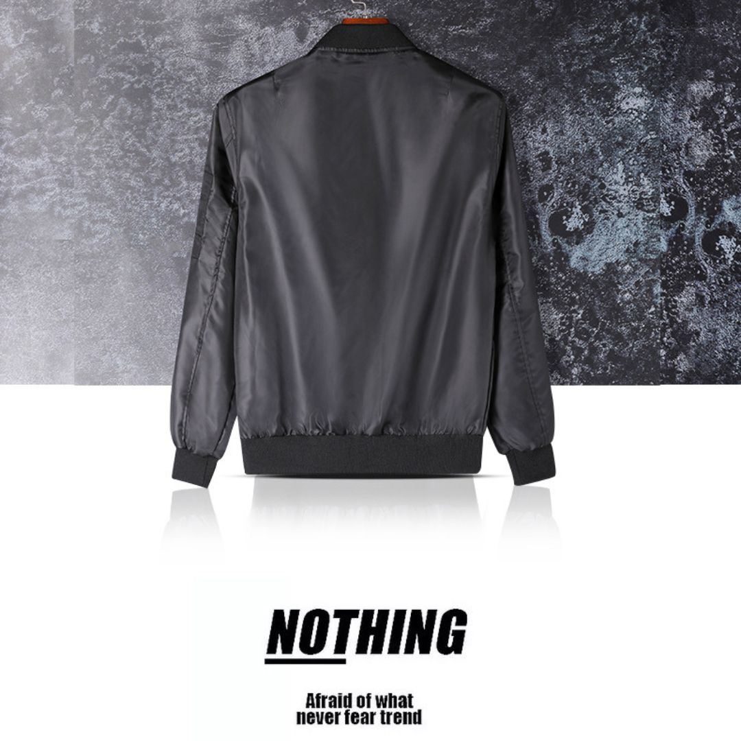 Solid-color Bomber Jacket