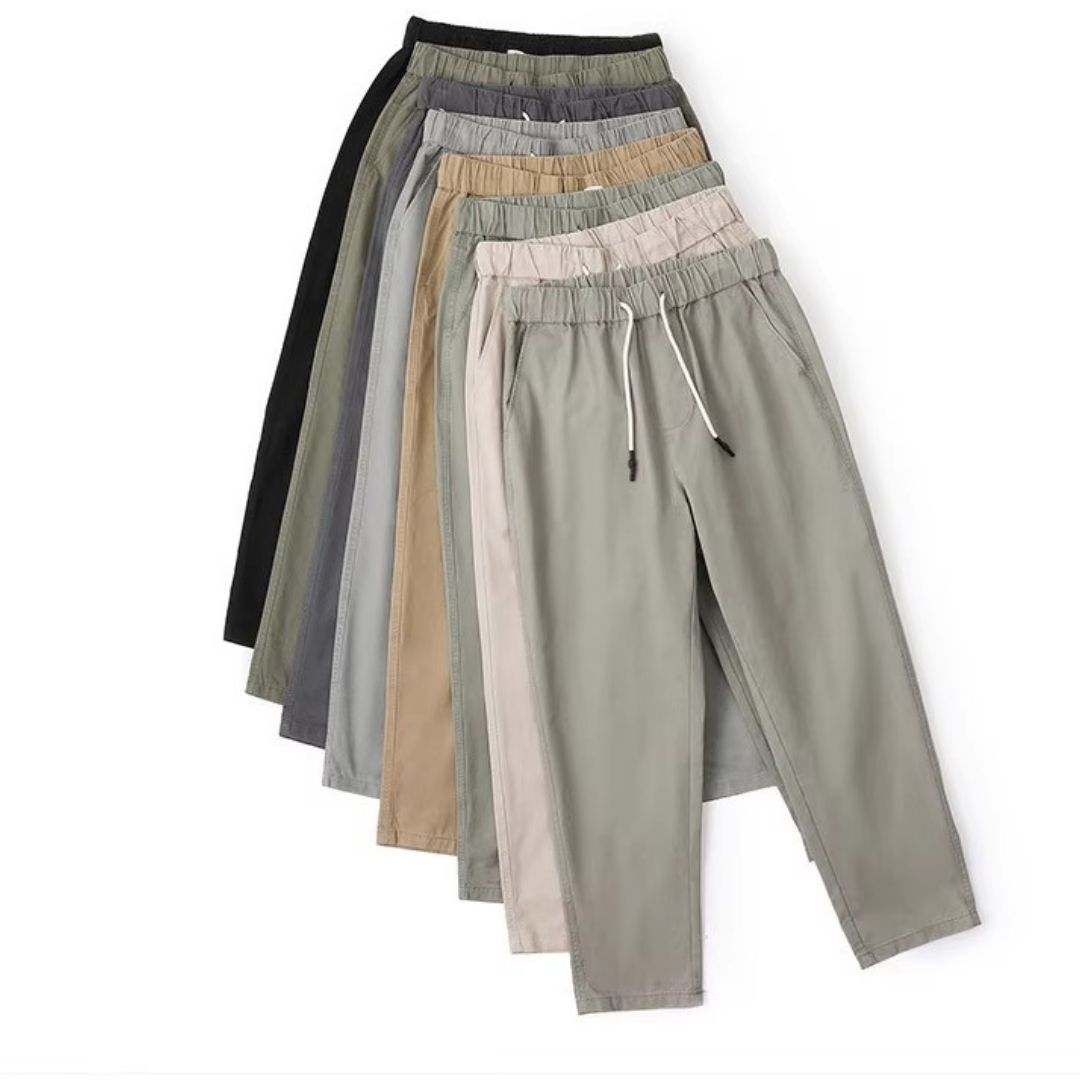 Thin Loose Tapered Cropped Pants