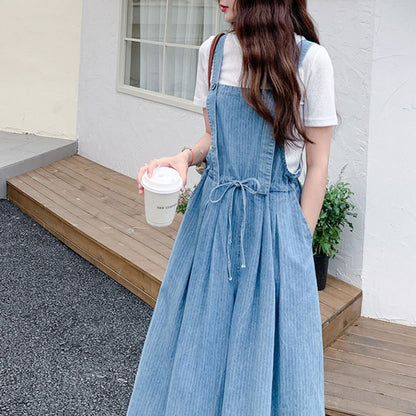 Casual Lazy Style Wide Leg Cinched Waist Jumpsuit