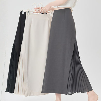 Chiffon Panel Blazer Skirt
