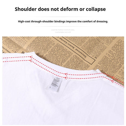 250g Pure Cotton V-Neck Short Sleeve T-Shirt (Min. 2 pcs)
