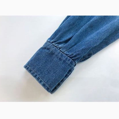 Ruffle Denim Shirt