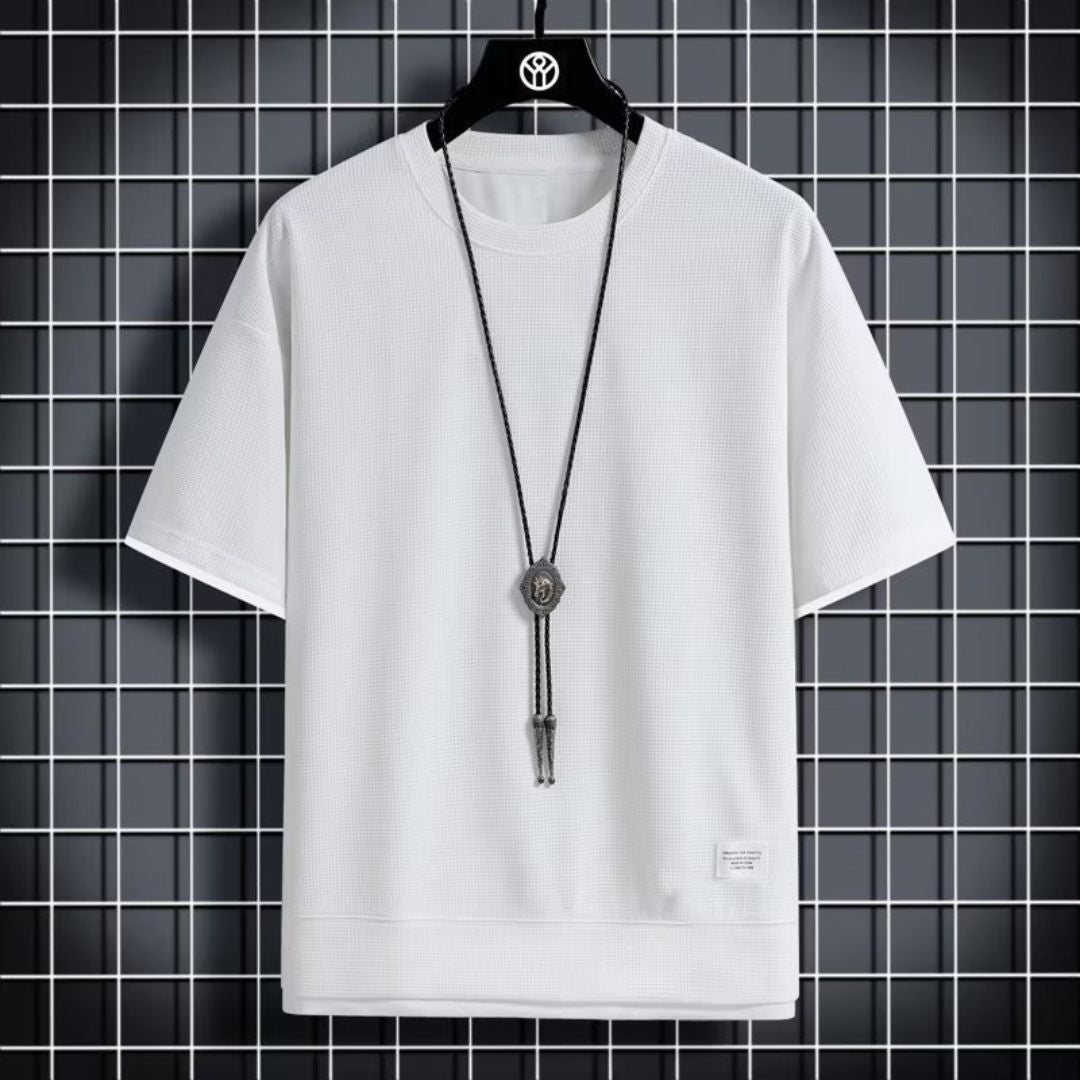フェイクツーピースクルーネックTシャツ（最低2枚） 