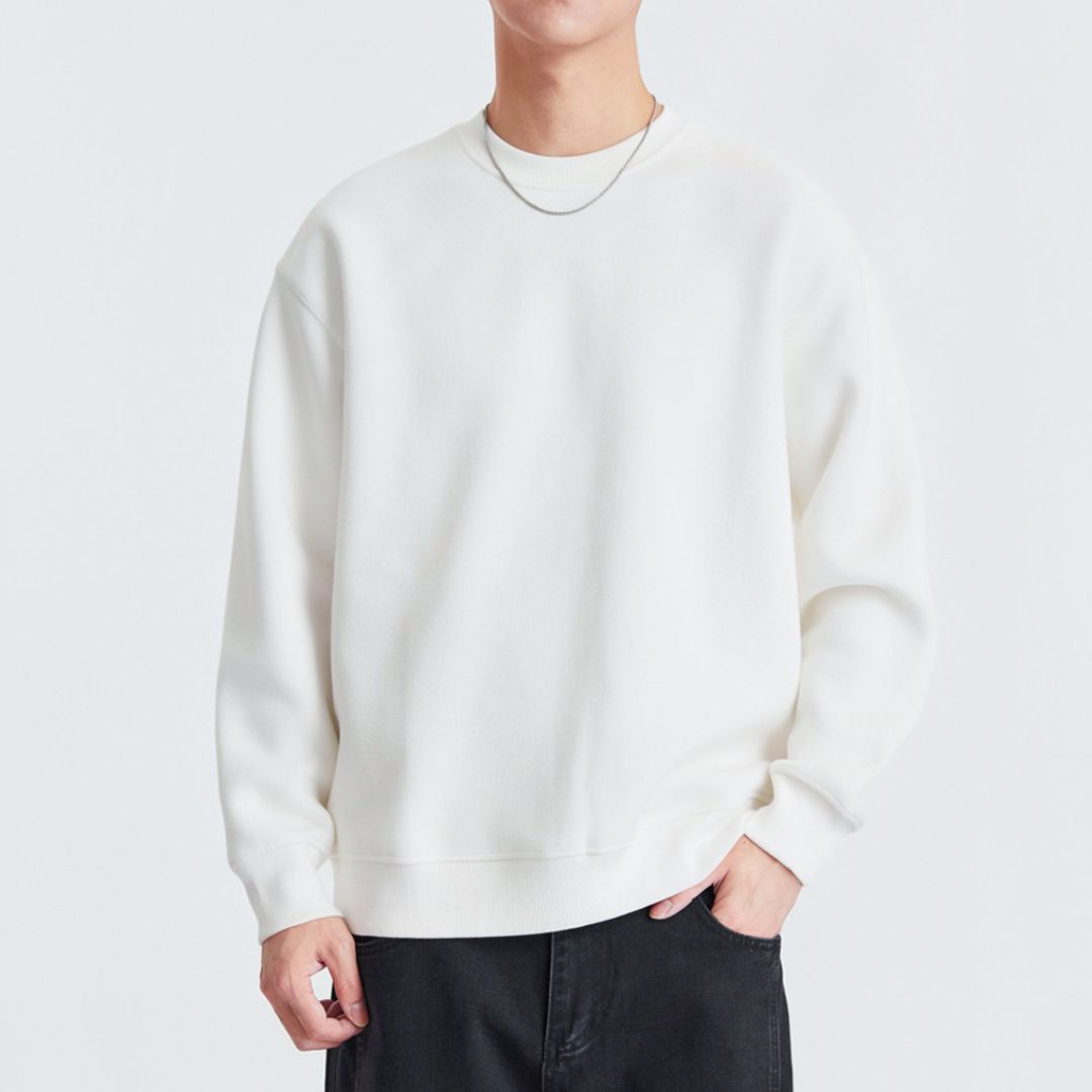 Solid Crewneck Airy Sweatshirt