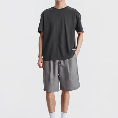 Simple Contrast Stitch Short Sleeve T Shirt