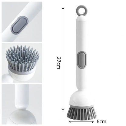 Rotating Long-Handle Soap-Dispensing Cleaning Brush