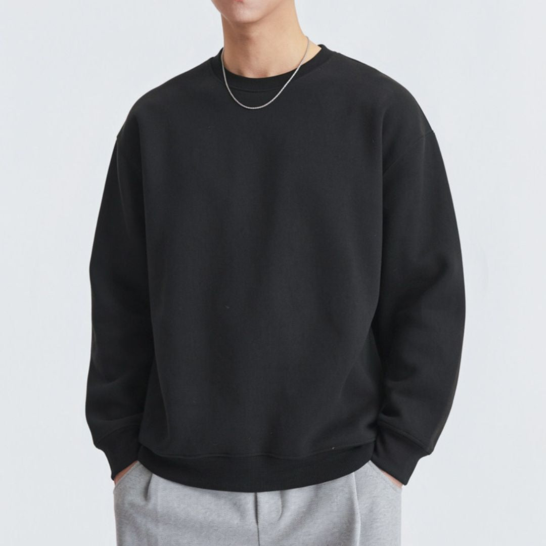 Solid Crewneck Airy Sweatshirt