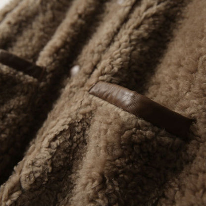 Japanese-Style Textured Fleece Jacket