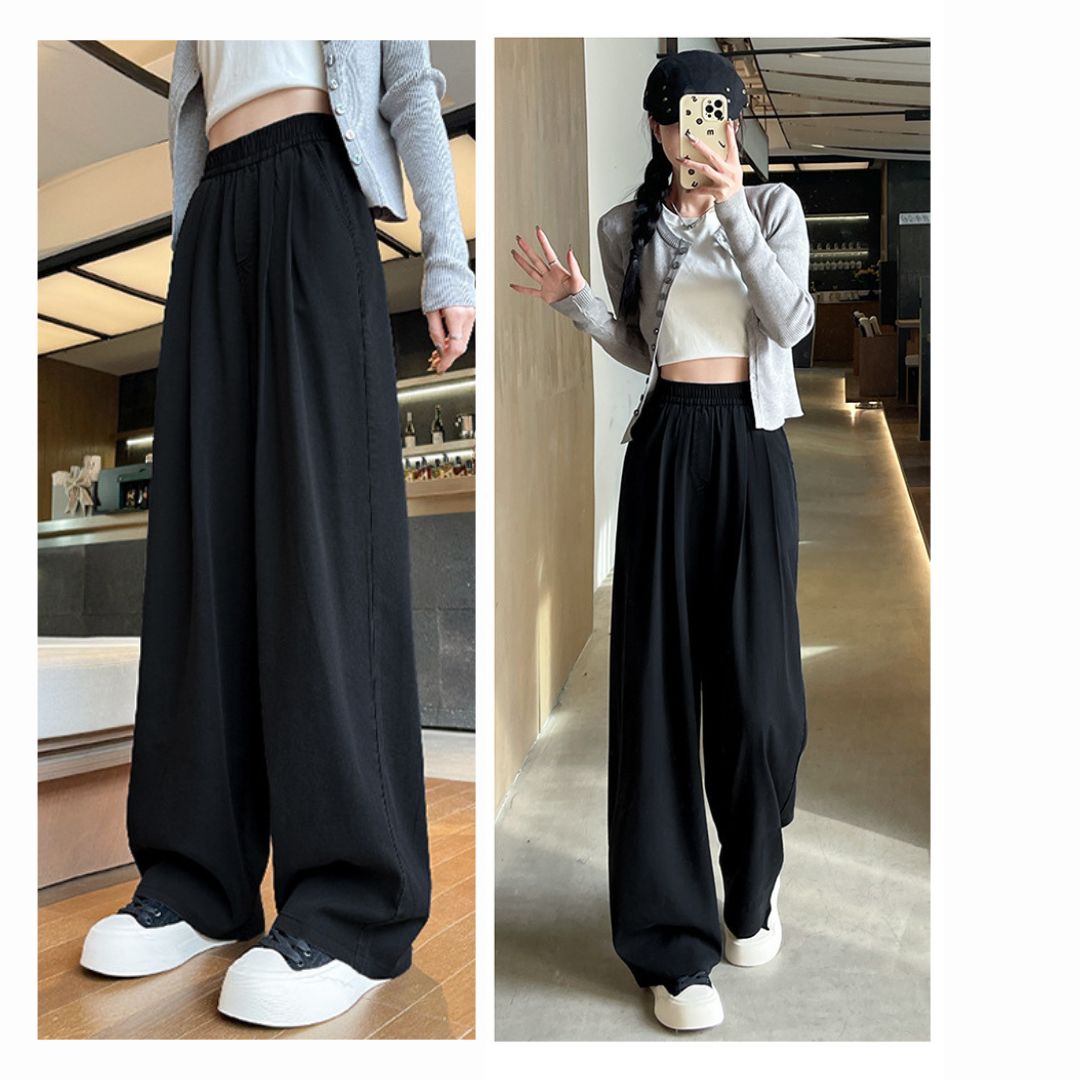 ルーズアイスシルクワイドレッグパンツ