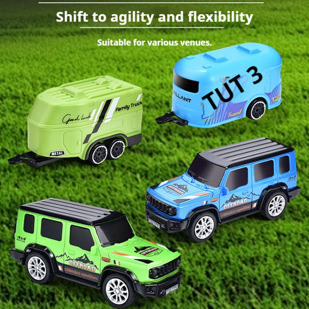1:64 Mini Remote Control Off-Road Vehicle Trailer