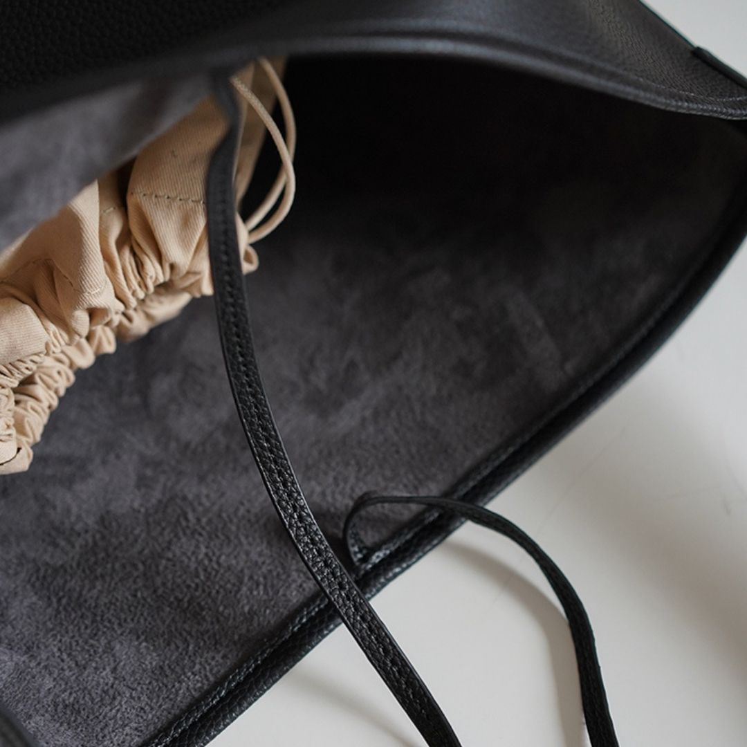 Solid Color Minimalist Large-Capacity Bucket Bag