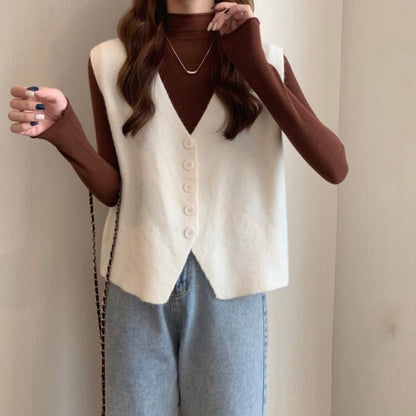 Fall V-neck Knit Vest