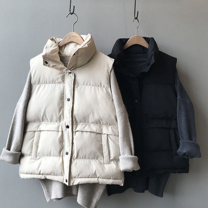 Japanese-style loose-fit quilted vest