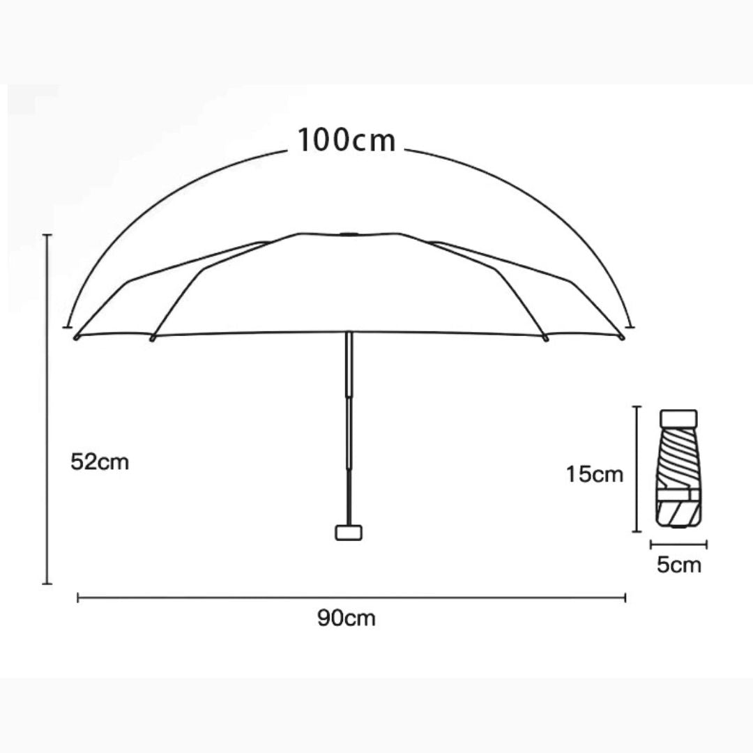 Gradient Color Mini Folding Umbrella