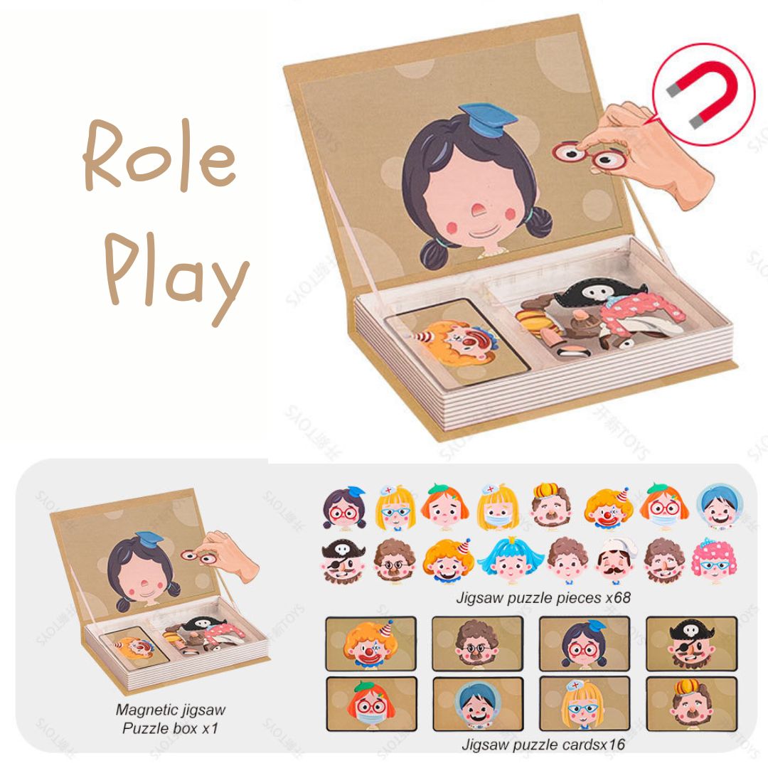 DIY 教育用磁気パズルブックおもちゃ