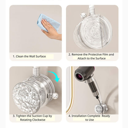 Suction Cup Lazy Hair Dryer Holder