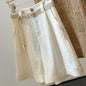 Cotton Linen Wide Leg A Line Shorts