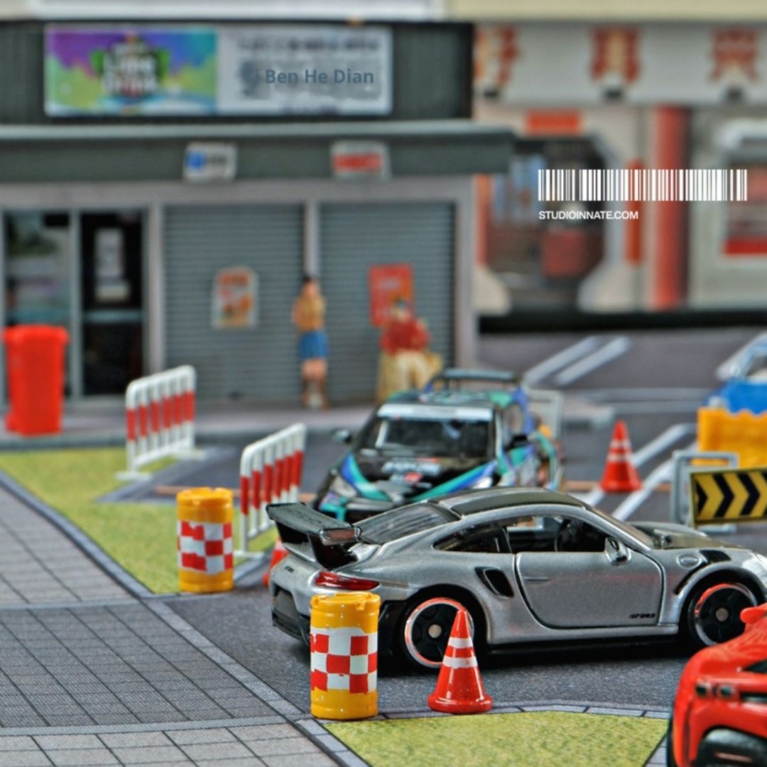 1:64 交通バリアー 14ピースセット 