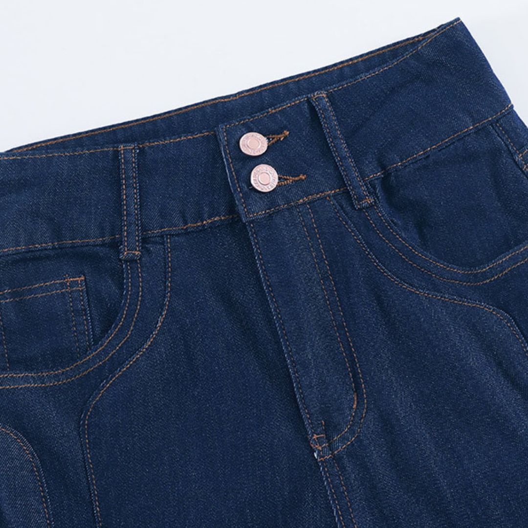 軽量ハイウエストルーズストレートパンツ