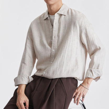 Men’s Casual Tencel Long Sleeve Shirt