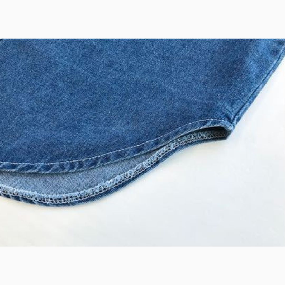 Ruffle Denim Shirt