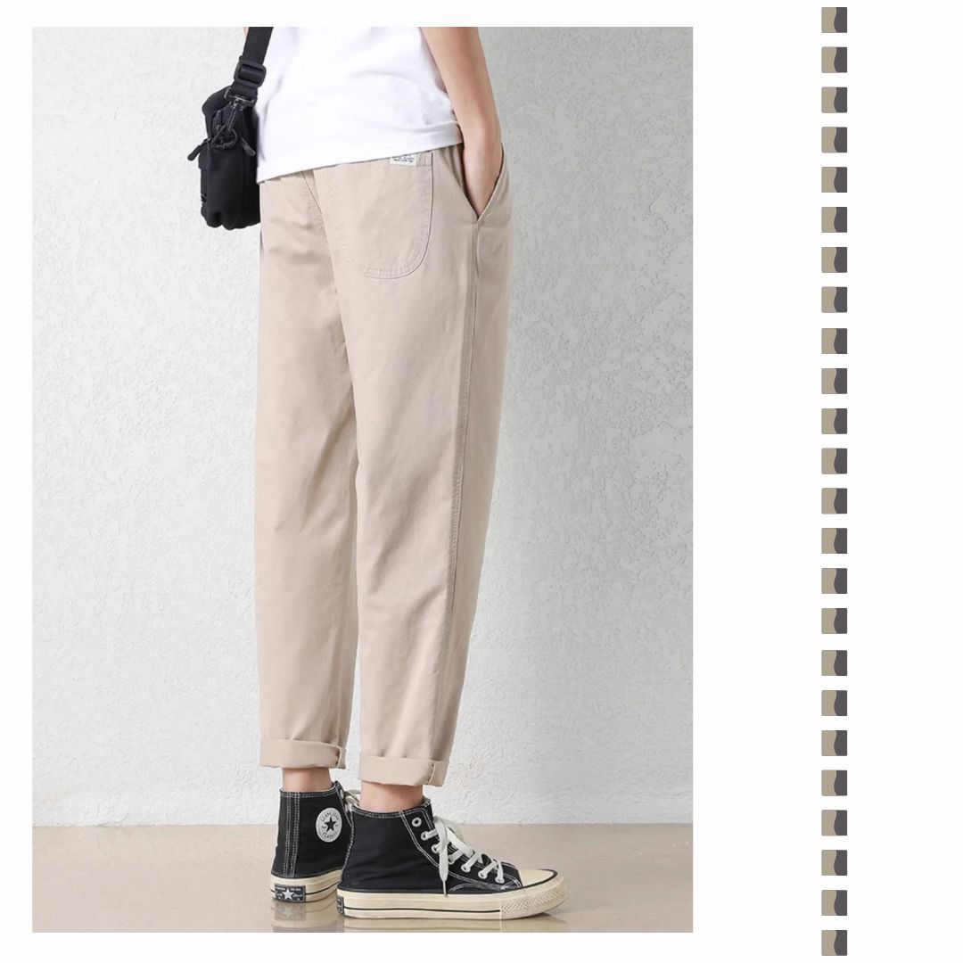 Thin Loose Tapered Cropped Pants