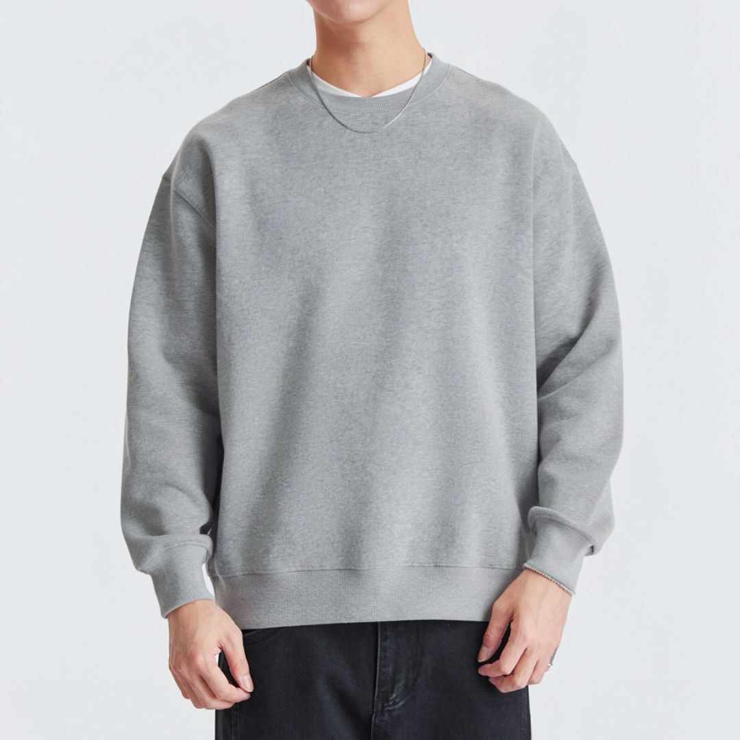 Solid Crewneck Airy Sweatshirt