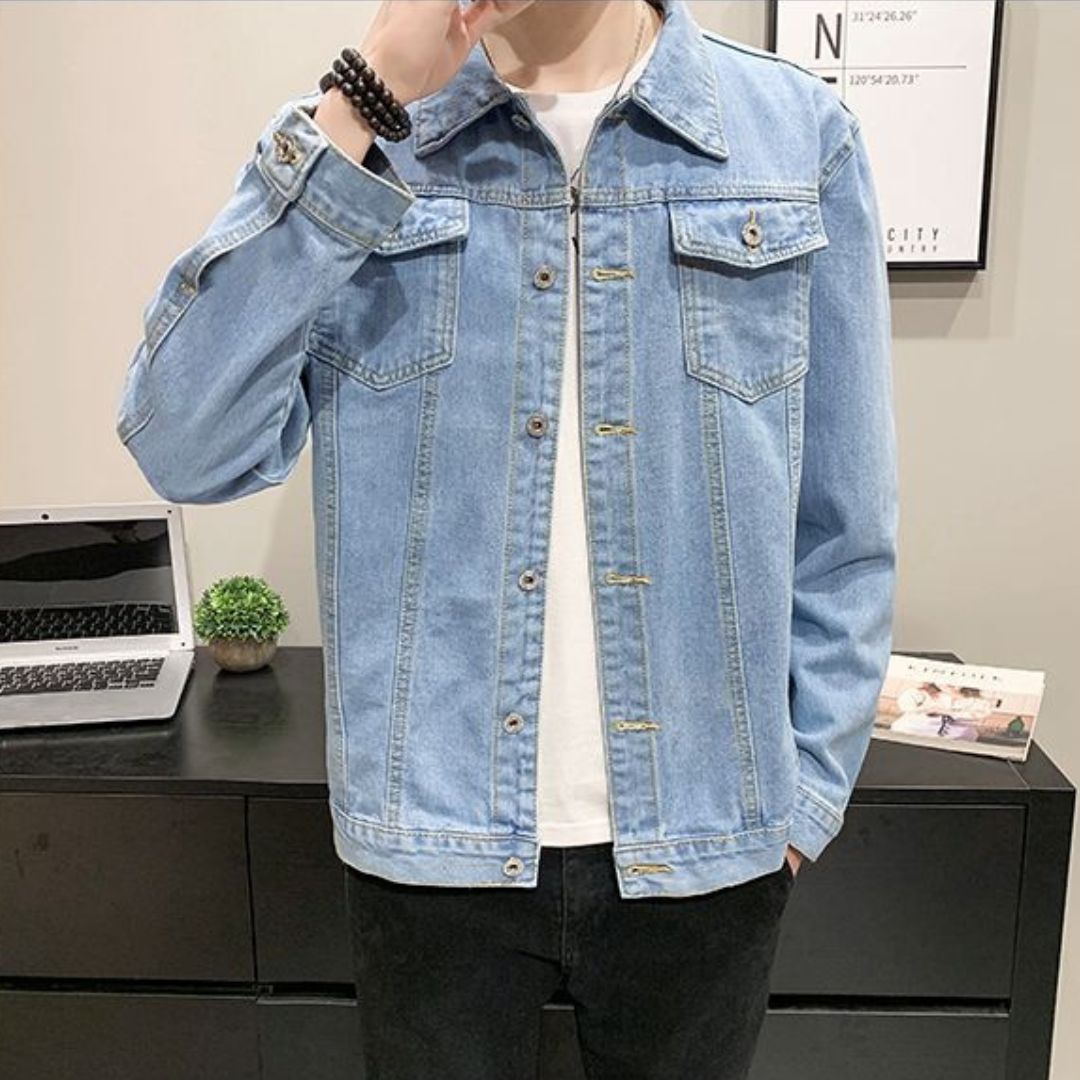 Men's slim-fit denim jacket