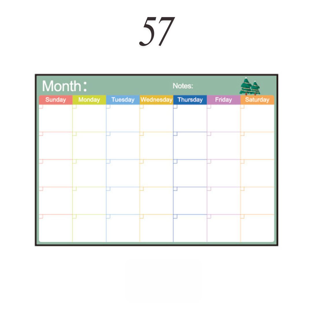 磁性可擦寫月曆板套裝 