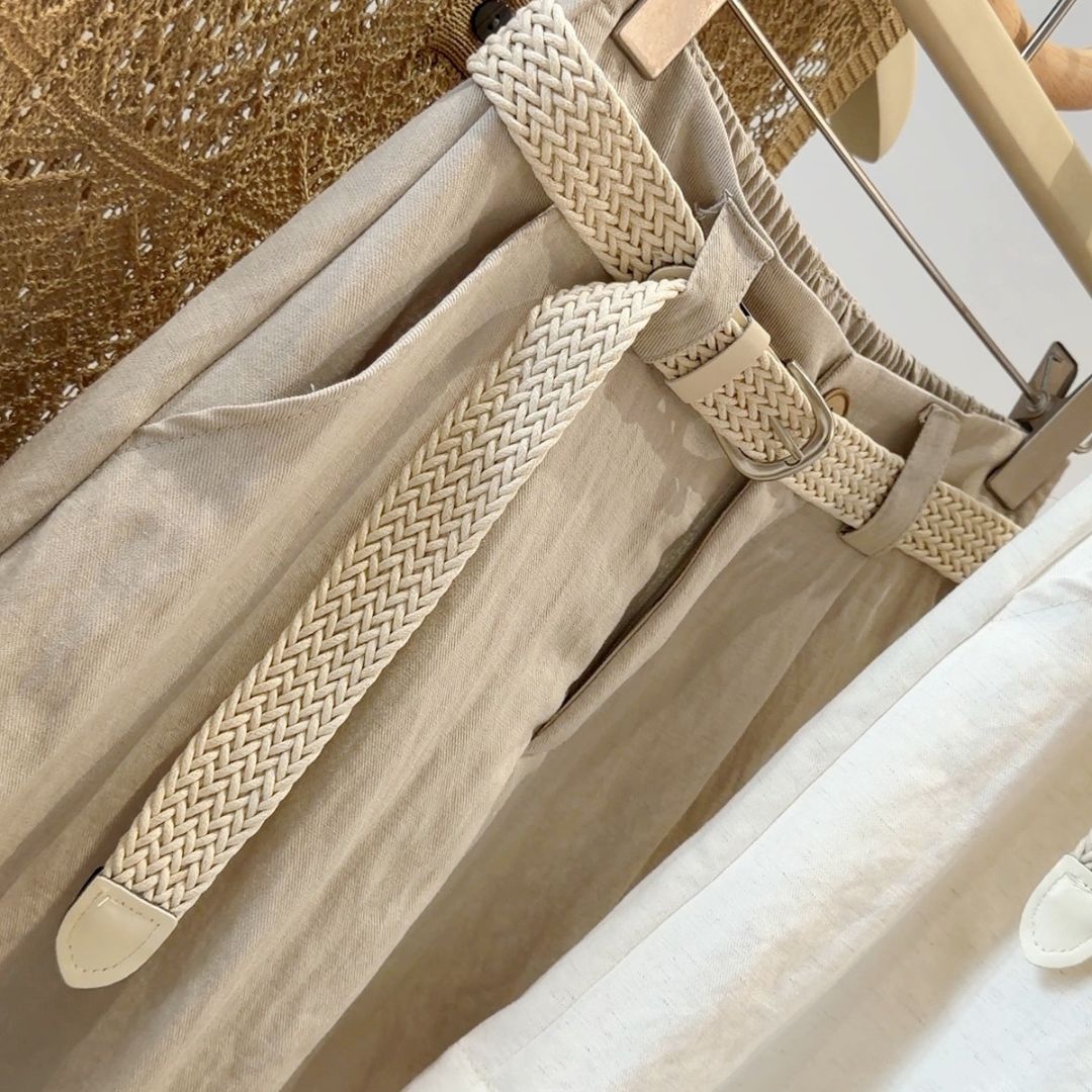 Cotton Linen Wide Leg A Line Shorts