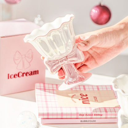 Dreamy Bow Porcelain Ice Cream Dessert Cup