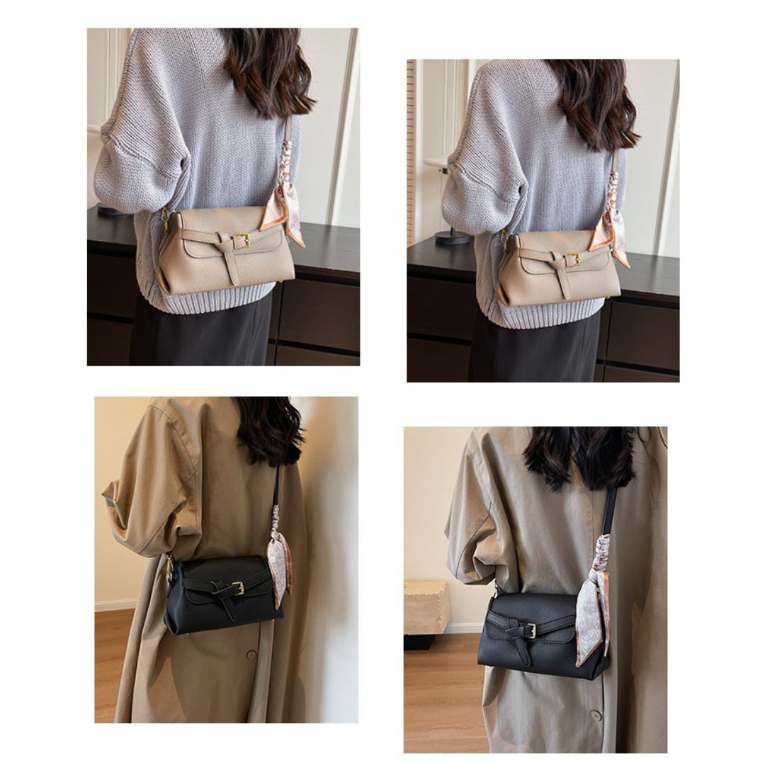 Vintage-Style Magnetic Closure Handbag