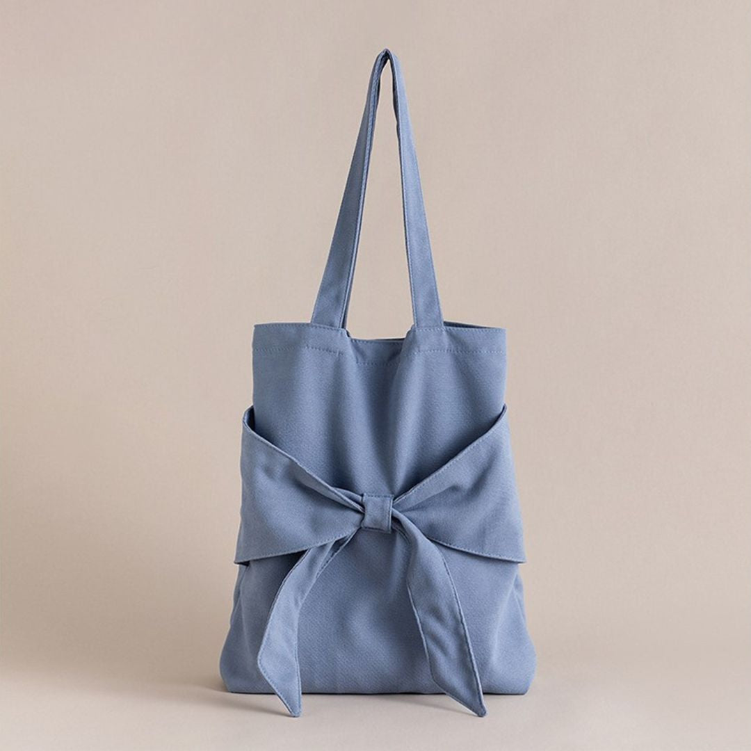 Bowknot Canvas Shoulder Bag