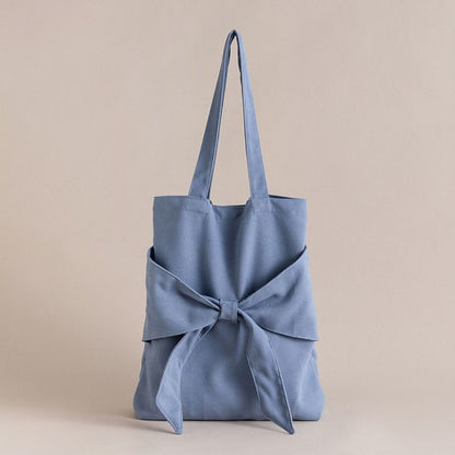 Bowknot Canvas Shoulder Bag