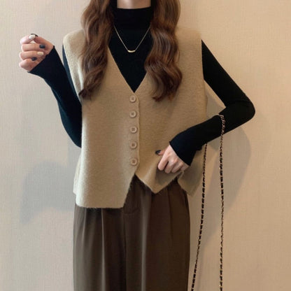 Fall V-neck Knit Vest
