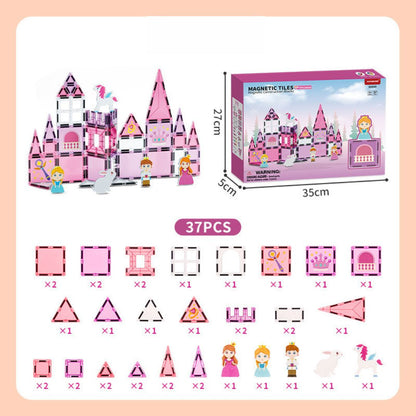 3D Stained-Glass Magnetic Building Tiles