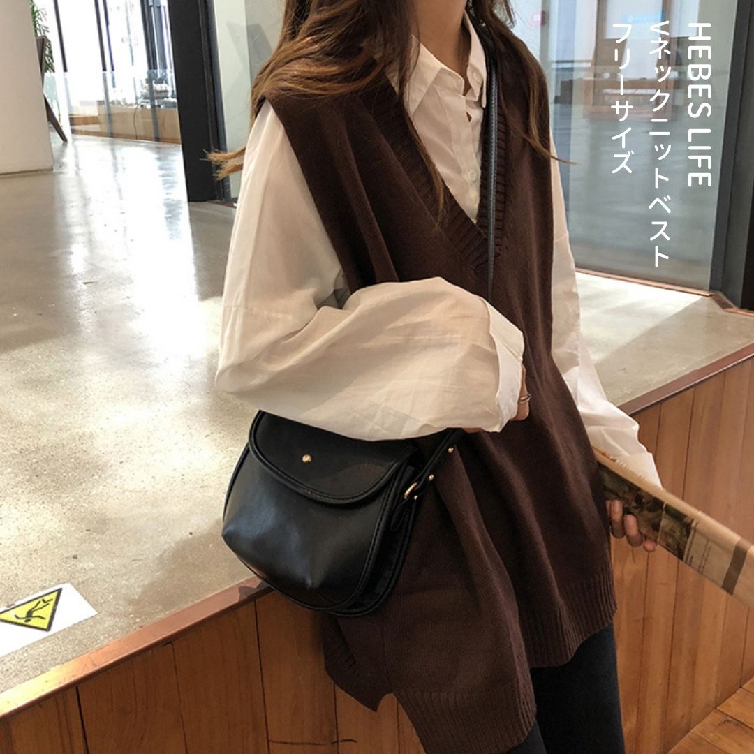 Japanese-style V-Neck Knit Vest