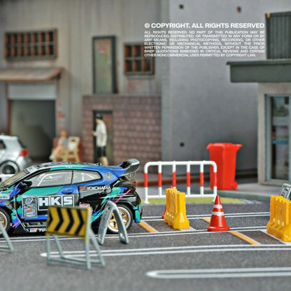 1:64 交通バリアー 14ピースセット 