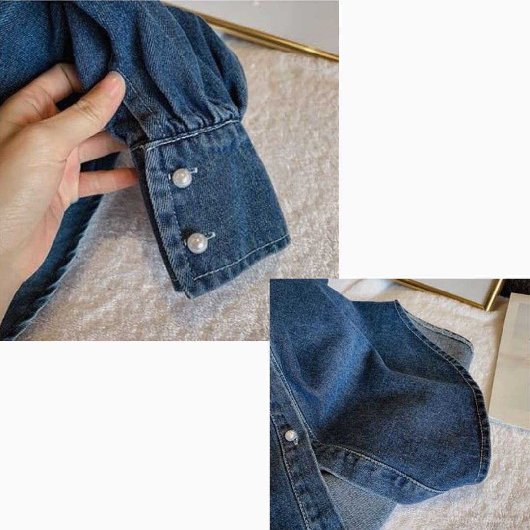 Ruffle Denim Shirt