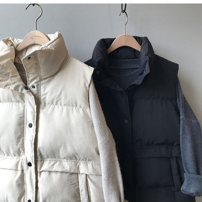 Japanese-style loose-fit quilted vest