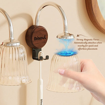 Vintage-Style Magnetic Toothbrush & Tumbler Holder